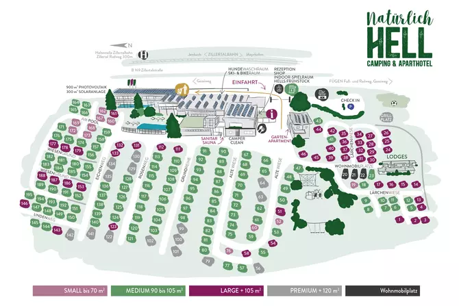 Lageplan © Natürlich HELL Camping & Aparthotel Lageplan Natürlich HELL Camping & Aparthotel